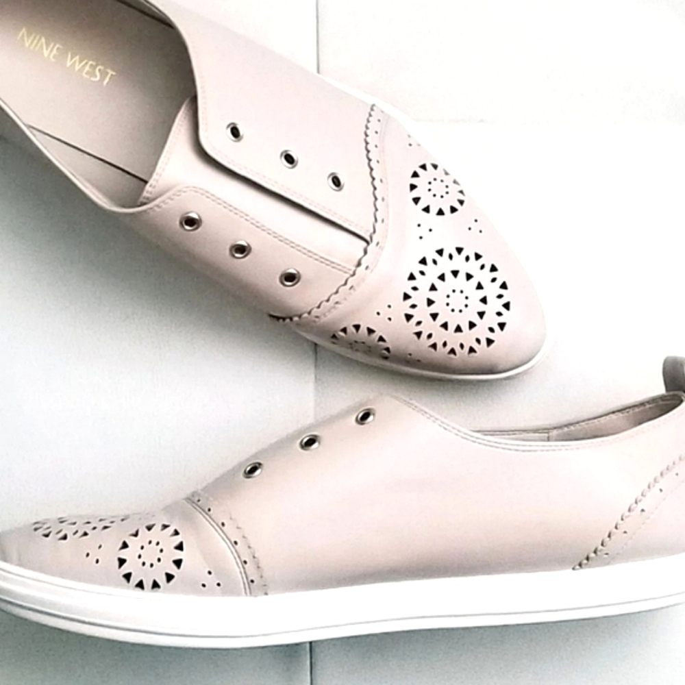 Nine West Cutout Slip-on Brogue Oxfords - Picture 2 of 5